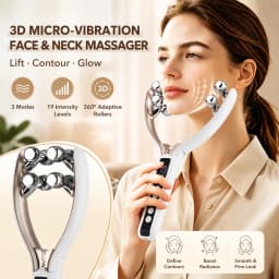 Facial Massager for Face and Neck V‑Shape Lifting Roller with Microcurrent Massage Face Slimmer Device