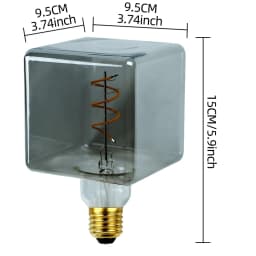 TIANFAN Vintage Led Bulb G95/G30 Edison Bulb 4W Dimmable 220V 110V E26 E27 Ice Cube Decorative Light Bulb Yellow Warm