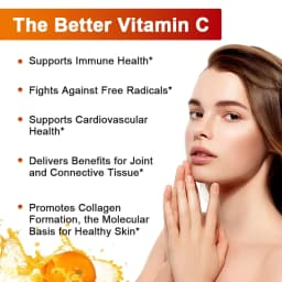 Vitamin C 1500mg with Zinc 20mg, 120 Capsules, Overall Health Vitamin Dietary Supplement, Non-GMO & Gluten-Free Vegetarian