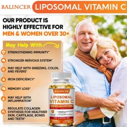 Vitamin C 1500mg with Zinc 20mg, 120 Capsules, Overall Health Vitamin Dietary Supplement, Non-GMO & Gluten-Free Vegetarian