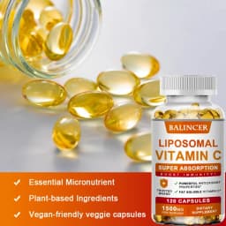 Vitamin C 1500mg with Zinc 20mg, 120 Capsules, Overall Health Vitamin Dietary Supplement, Non-GMO & Gluten-Free Vegetarian