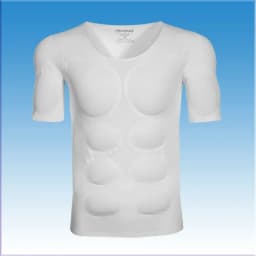 3D Fake Muscle T-Shirt Man Cosplay Arm Chest Underwear Party Body Shaper Invisible Abdominal Pad Corset Top Undershirts