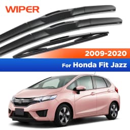 Wiper Front + Rear Wiper Blades Set Kit For Honda Fit Jazz MK2 MK3 2009-2017 2016 2015 2014 2010 Windshield Windscreen 26"14"14"