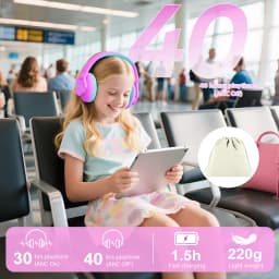 ANC Kids Wireless Headphones Noise Cancelling Bluetooth Earphones For School Travel Soundproof Headset Kids Protection Hearing