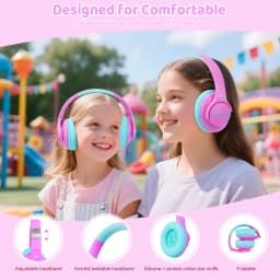 ANC Kids Wireless Headphones Noise Cancelling Bluetooth Earphones For School Travel Soundproof Headset Kids Protection Hearing