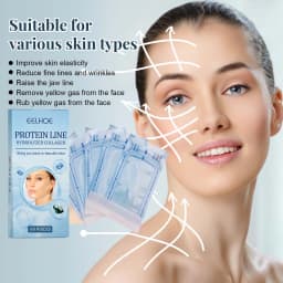 60Pcs Gold Protein Line Fade Wrinkle Firming Facial No Needle Absorbable Smoothing Hydrolyzed Collagen Thread Serum