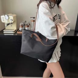 Casual Tote Bag for Women Closure Stylish Letter Label Zipper Large Capacity Ladies Shoulder Bag purses and handbags Bolsa