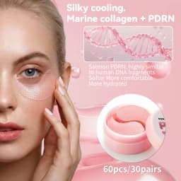 PDRN Pink Under-Eye Mask For Dark Circle And Puffiness Slip-resistant Eye Patches With Collagen Leave Skin Looking Youthful.