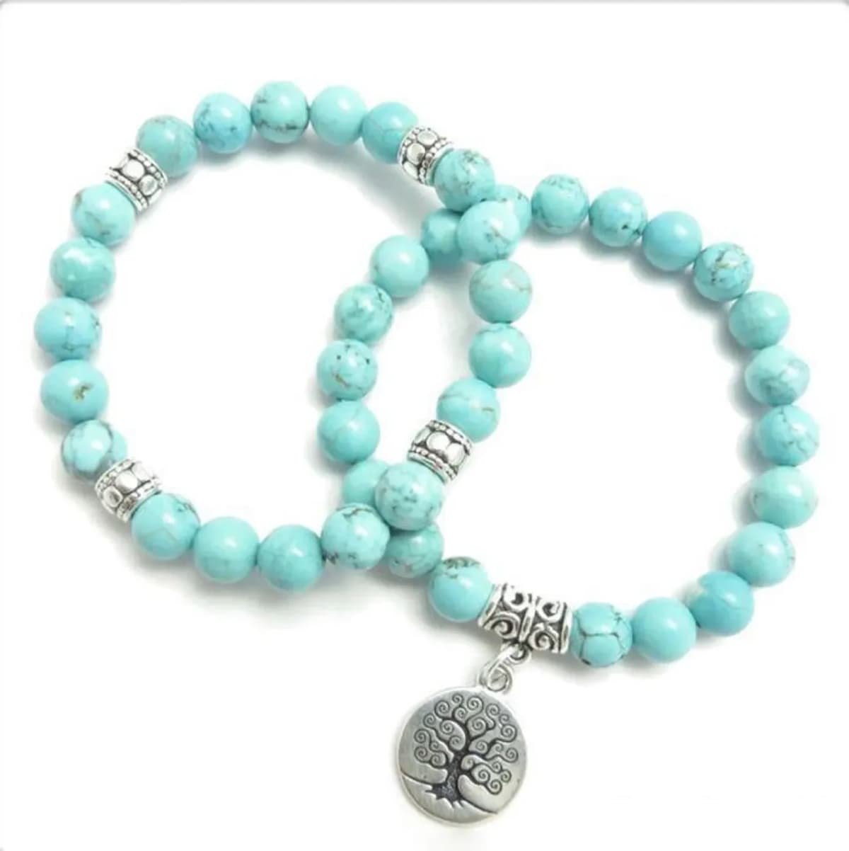 Customizable Turquoise Double "Tree of Life" DIY Accessories Textile Products and Tools WSL401190