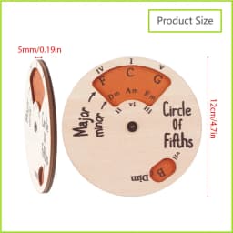 Wooden Melody Tool Round Circle of Fifths Wheel Melody Chord Tool Music Transpose Accessories For Musicians Beginners Songwriter