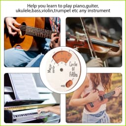 Wooden Melody Tool Round Circle of Fifths Wheel Melody Chord Tool Music Transpose Accessories For Musicians Beginners Songwriter