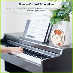 Wooden Melody Tool Round Circle of Fifths Wheel Melody Chord Tool Music Transpose Accessories For Musicians Beginners Songwriter
