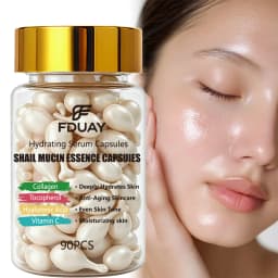 FDUAY Snail Mucin Essence Capsules Deep Moisturizing with Collagen VC & Hyaluronic Acid for Improved Skin Tone And Beauty