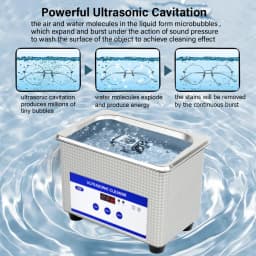 Ultrasonic Cleaner Ultrasound Glasses Cleaner High Frequency Ultrasonic Washing Bath for Glasses Jewelry Dentures Lens Cleaning