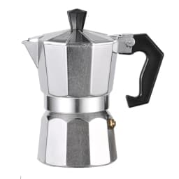Octagonal Moka Pot Aluminum/Stainless Steel Stovetop Espressos Maker Multi-Purpose Coffee Pots for Outdoor Home Kitchen Office