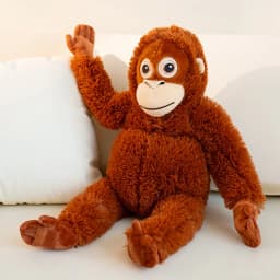 60cm Cute Orangutan Plush Toy Lifelike Stuffed Animals Cartoon Monkey Gorilla Soft Doll Bag Birthday Gift Room Decor