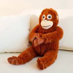 60cm Cute Orangutan Plush Toy Lifelike Stuffed Animals Cartoon Monkey Gorilla Soft Doll Bag Birthday Gift Room Decor