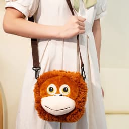 60cm Cute Orangutan Plush Toy Lifelike Stuffed Animals Cartoon Monkey Gorilla Soft Doll Bag Birthday Gift Room Decor