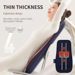 Electric Shiatsu Back Massager with Heat Full Body Kneading Neck Shoulder Spot Massage Cushion for Home & Office Use Relaxation