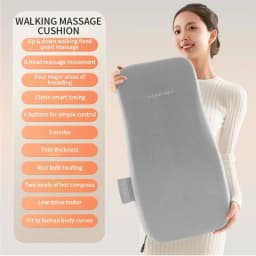 Electric Shiatsu Back Massager with Heat Full Body Kneading Neck Shoulder Spot Massage Cushion for Home & Office Use Relaxation