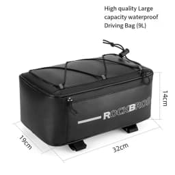 Bicycle Saddlebags Bag with Rain Cover Bike Bag 8L Large Capacity Electric Bicycles Rack Storage Box Bicycle Trunk Bag Waterproo