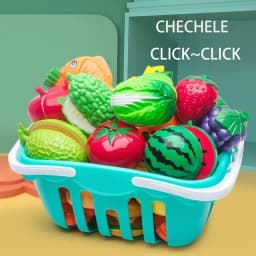 Children Pretend Toy Fruits Cutting Simulate Kitchen Toys Set Pizza Vegetable Fruit Cutting Toy Kitchen Accessories Gift or Kids