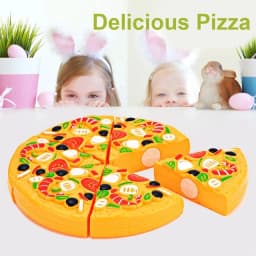 Children Pretend Toy Fruits Cutting Simulate Kitchen Toys Set Pizza Vegetable Fruit Cutting Toy Kitchen Accessories Gift or Kids