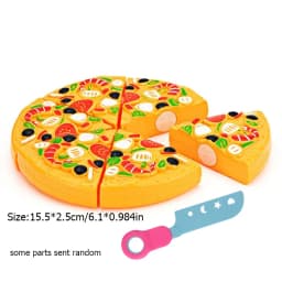 Children Pretend Toy Fruits Cutting Simulate Kitchen Toys Set Pizza Vegetable Fruit Cutting Toy Kitchen Accessories Gift or Kids