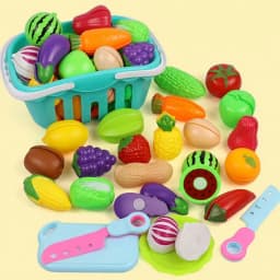 Children Pretend Toy Fruits Cutting Simulate Kitchen Toys Set Pizza Vegetable Fruit Cutting Toy Kitchen Accessories Gift or Kids