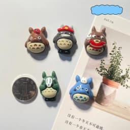 5Pcs My Neighbor Totoro Resin Fridge Magnets Cute Decorative Refrigerator Stickers Multi-purpose Resin Ornaments for Home