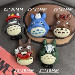 5Pcs My Neighbor Totoro Resin Fridge Magnets Cute Decorative Refrigerator Stickers Multi-purpose Resin Ornaments for Home
