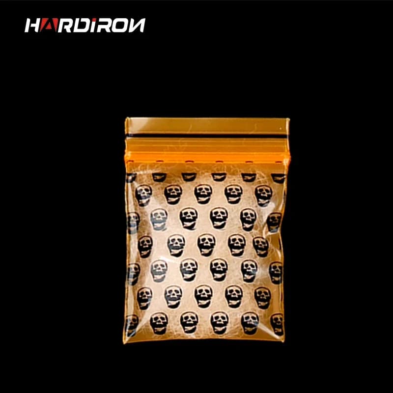 Wholesale Zipper Bag Small Grimace Orange Skull Self Sealing Zip Lock Bags Gift Jewelry Mini Pouches Plastic Packaging Bags