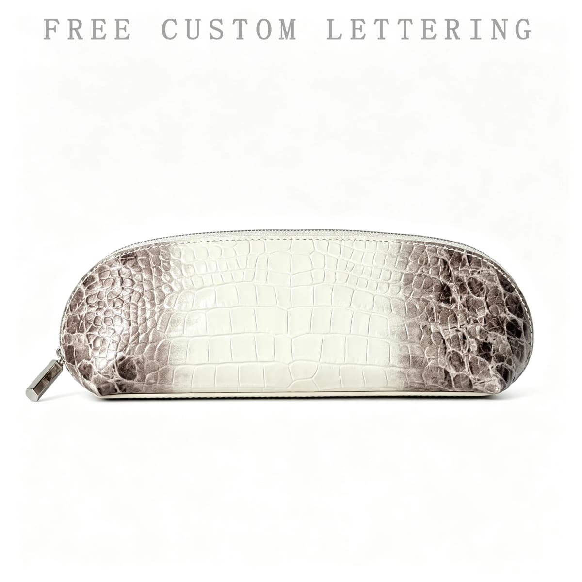 Himalaya Crocodile Pattern Cowhide Makeup Brush Storage Bag New Luxury Large Capacity Genuine Leather Lipstick Cosmetic Bag