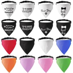 Solid Dog Saliva Towel Fashion Dog Bandanas Adjustable Puppy Triangle Cotton Cat Neckerchief Pet Collars Chihuahua Pet Supplies