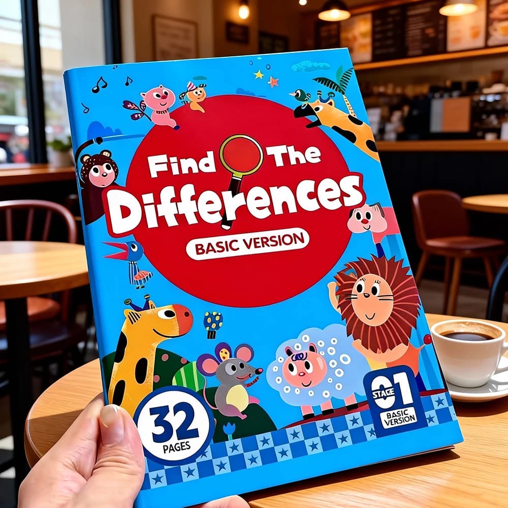 Hidden Differences Activity Book, Featuring 32 Interactive Observation Games and Memory Exercises | Attention and Concentration Training | Visual Perception Skills, Focused Attention Games with Numbered Pages | Find the Difference Game | Science Learning Activity Book to Improve Concentration and Observation Skills | Fun and Engaging Hidden Object Games. Early Education Materials.