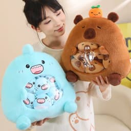 A Bag of Kapibala Plush Toys A Bag of Sharks Oversized Snack Bag Filled With Plush Material Kids Birthday Xmas Gifts Home Decor