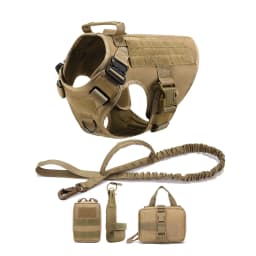 Military Large Dogs Harness Leash Molle Pouches Pet Golden Retriever Training Vest Tactical Harnesses For Dog Accessories