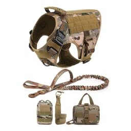 Military Large Dogs Harness Leash Molle Pouches Pet Golden Retriever Training Vest Tactical Harnesses For Dog Accessories