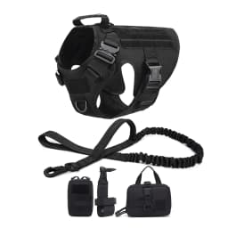 Military Large Dogs Harness Leash Molle Pouches Pet Golden Retriever Training Vest Tactical Harnesses For Dog Accessories
