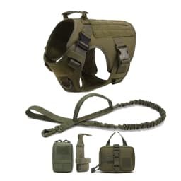 Military Large Dogs Harness Leash Molle Pouches Pet Golden Retriever Training Vest Tactical Harnesses For Dog Accessories