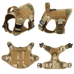 Military Large Dogs Harness Leash Molle Pouches Pet Golden Retriever Training Vest Tactical Harnesses For Dog Accessories