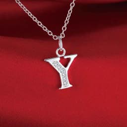 26 Letters 925 Sterling Silver Necklace Pendant Zircon for Women Exquisite Student Girlfriend Jewelry Accessories Wedding Gift