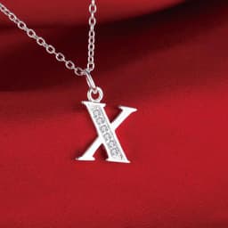 26 Letters 925 Sterling Silver Necklace Pendant Zircon for Women Exquisite Student Girlfriend Jewelry Accessories Wedding Gift
