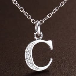 26 Letters 925 Sterling Silver Necklace Pendant Zircon for Women Exquisite Student Girlfriend Jewelry Accessories Wedding Gift