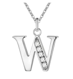 26 Letters 925 Sterling Silver Necklace Pendant Zircon for Women Exquisite Student Girlfriend Jewelry Accessories Wedding Gift