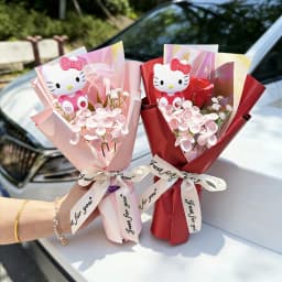 Sanrio Artificial Flowers Bouquet Hello Kitty Rose Bouquet Hello Kitty Artificial Roses New Year Gift Hello Kitty Rose Bouquet P