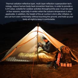 Qunature Outdoor Camping Inflatable Mattress Sleeping Pad Ultralight Hiking Waterproof Picnic Pad Foldable Sleeping Mattress