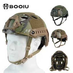 BOOIU Fast Tactical Helmets ABS Adjustable Knob Disguise CP Airsoft Helmet Outdoor Sports Hunting CS Military Protect Equipment