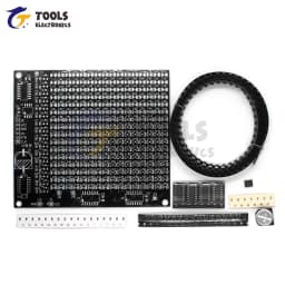 DIY Electronic Kit 64LED/256LED Red Display LED SMD Dot Matrix Advertising Screen Fun Soldering Practice Welding Practice Kit