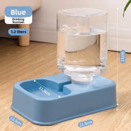 1.2L/1.5L Pet Automatic Feeder Plastic Large Capacity Cat Dog Water Dispenser Feeder Set 3 Colors 2 Styles